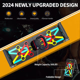 UPREIGN Multi-Functional Push-Up Plate with 4 Color Zones and 16 Holes. Portable and Foldable Push-up Board with Handle for Muscle Building and Strength Training UPREIGN