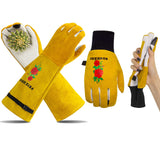 FEISHDEK Medium Size - 2 Pairs Cactus Gloves Gardening Thorn Proof Ladies, Women Garden Gloves