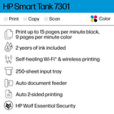 Wireless All-in-One Cartridge-free Ink Printer, up to 2 years of ink included, mobile HP