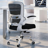 Office Chair - Ergonomic Desk Chair with Adjustable Lumbar Support (White+Black)