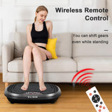 EILISON FitMaxx 3D XL Vibration Plate Exercise Machine - Whole Body Workout Vibration Platform w/Loop Bands - Lymphatic Drainage Machine for Weight Loss, Shaping, Recovery (Fitpro Black)