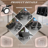 Conference Table, Round | Rectangular Training Table, Mobile Modular Meeting Room Table with Locking Wheels