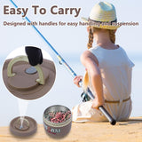 Fishing Bait Container, Insulated Stainless Steel, Live Bait Storage, Worm Storage Box, Nightcrawler Box, Bait Tank, Compact and Durable,Small and Portable, Keeps Bait Fresh and Alive (Khaki)