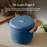Our Place Rice Cooker | Compact Rice Cooker 3-Cup Uncooked / 6-Cup Cooked with Ceramic Nonstick Inner Pot | Fuzzy Logic Multi-Cooker for White & Brown Rice, Oatmeal & Grains | Delay Timer & Auto Keep Warm | Blue Salt