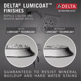 Delta Faucet 5-Spray In2ition Dual Shower Head with HandHeld Spray, H2Okinetic Chrome Shower Head with Hose, Showerheads, Magnetic Docking, Lumicoat Chrome 58474-PR25