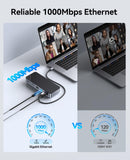 ORICO 20-in-1 Laptop Docking Station, Triple Display with 2xDP and 1xHDMI, 10 Gbps USB-C and 5 Gbps USB-A Port