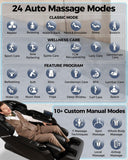 BOSSCARE 2026 4D Massage Chair Full Body, 24 Modes Zero Gravity SL-Track Shiatsu Recliner- AI APP Control Airbag Massage with Body Scan,Deep Yoga Stretch,Heating Waist and Foot (Black)
