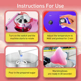 HTTSICHI Cotton Candy Machine - Cotton Candy Machine Commercial w/ 15 inch Stainless Steel Bowl, Sugar Scoop, Cotton Candy Maker for Home, Party, 1000W Hard Candy Cotton Candy Maker for Birthday