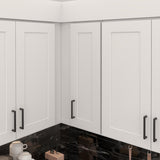 Furinno Shaker 3-Tier Wall Blind Kitchen Cabinet, 1-Door, White