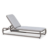 PURPLE LEAF 1 Piece Patio Chaise Lounge Luxury Heavy-Duty Gray