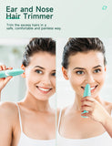 ZORAMI Rechargeable Ear and Nose Hair Trimmer - 2026 Professional Painless Eyebrow & Facial Hair Trimmer for Men Women, Powerful Motor and Dual-Edge Blades for Smoother Cutting Mint Green