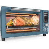 Nuwave Bravo Pro Smart Air Fryer Toaster Oven Combo, Airfryer Convection Oven Countertop, 10-in-1 Functions with Quicker & Even Crisp Technology, 1800W, 50-450°F, PFAS-Free, 21QT, Cozy Blue