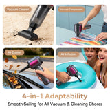 REWONDER Car Vacuum Cleaner High Power, 22000Pa Vacuum Cleaner & 110000RPM Air Duster, Handheld Vacuum with 7800mAh Battery Car Detailing Vacuum, Storage Bag & Multi-Nozzles for Car, Home