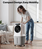 Exnos Portable Evaporative Air Cooler - Swamp Cooler Air Conditioner with 3 Modes & 3 Speeds, 6.6 Gallon Cold Air Cooler, Cooling Fans that Blow Cold Air for Home, Office, 2 Ice Packs