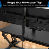 Mount-It! Standing Desk Converter Dual Monitor, 2 Screen Mounts Included, Height Adjustable Desk