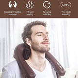Feiyx Shiatsu Back and Neck Massager,with Electric Deep Tissue Kneading Massage,for Neck, Back, Shoulder, Foot and Legs, Use at Home, Car, Office, Cream Color