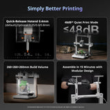 Kobra X Fast 3D Printer, Native 4-Color & 19-Color Maximum with 4 ACE 2 Pro, High Speed Large