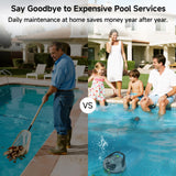 PF1 Cordless Robotic Pool Vacuum Cleaner for Above & In-Ground Pools – Triple-Layer Filtration, 150 Min Runtime, Floor-Only Cleaning, Covers 1345 Sq.Ft, Includes Floating Buoy