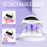 500W UV LED Nail Lamp, 90 LEDs Gel Nail Dryer for Fast Curing with LCD Display, 4 Timer Settings & Auto Sensor, Salon-Grade Nail Light for Home and Nail Salon Use
