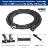 Brass Hand Held Shower Head, Luxury High Pressure Showerhead Kit with Wall Connector and Hose Set NearMoon