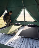 Sportneer Camping Cot: 31.5’’ Extra Wide Compact Sleeping Cots with Side Pocket - Lightweight Folding Cot for Camping Traveling Tent Day, Carry Bag Included, Easy Setup - Size 74.8''x31.5''