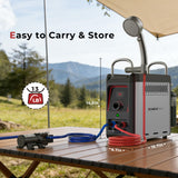 CAMPLUX Nano 3 Portable Propane Water Heater, Outdoor Camping Shower with Pump Kit, 2‑D Battery Powered, Lightweight & Portable, Built-in Safety for Hiking, RV, Overlanding