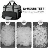 Cooler Bag 46-Can Insulated Soft Cooler Portable Cooler Bag 32L Lunch Coolers for Picnic, Beach, Work, Trip, Grey TOURIT
