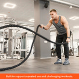 Spalding - Battle Rope for Strength & Conditioning, 22 ft Heavy Duty Training Rope for Cardio, Endurance & Full Body Workout, Durable Fitness