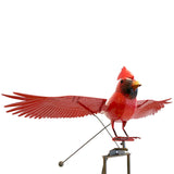 Esschert Staked Metal Giant Flying Cardinal Rocker, 84" H