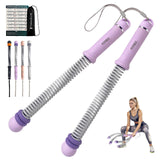 WITSPARKLLE Ropeless Battle Ropes, Adjustable Cordless Battle Ropes with Resistance Springs, Weighted Portable Workout Rope for Home Gym, Low-Impact HIIT Training Equipment for Men & Women (Purple)