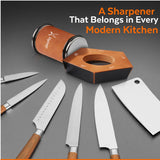 Rolling Knife Sharpener Kit – 5-Angle Magnetic Manual Knife Sharpener (12°,15°,17°,19°,22°) with Diamond & Stainless Steel Discs