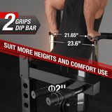 Mikolo Power Cage, 2000LB Power Rack with Independent Dual Pulley System, Multi-Function Home Gym Workout Machine for Cable Crossover (Black,Aluminum Pulleys)