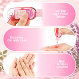 Sacubee 48 Pack Pink Mini Hand Sanitizers Bulk 1oz Travel Size Portable