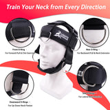 Adjustable Neck Harness with Pulley System & Resistance Bands – Multi-Directional Neck Weight Lifting Training for Strength, Stability & Posture – Padded Head Strap for Athletes & Fitness
