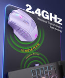 UtechSmart Venus Pro Wireless MMO Gaming Mouse, 16,000 DPI Optical Sensor, Wired/Wireless Dual Modes