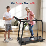 Redliro Walking Treadmill for Seniors - Foldable Senior Treadmill with 0%-2% Incline, Long Handrails - 300 lbs Capacity Home Recovery Fitness