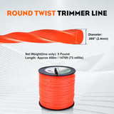 1889-ft Trimmer Line Round Twist, Commercial 2.4 mm/095-Inch String Trimmer Line in Spool, Weed Eater String 095