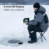 iisquilyx Portable Fish Finder with Underwater Camera: IP68 Waterproof 5 Inch IPS Display for Ice/Lake Fishing &Murky Conditions |Depth Finder for Ice Fishing/Boats/Kayaks with 8ooomAh Battery
