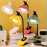 MXDLYHHHT Anti Slip Rechargeable Clamp Desk Lamp 3-Level Dimmable LED Touch Control Gentle Light(Yellow)