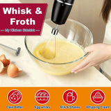 Djecak Orla Upgraded 1100W 5-in-1 Immersion Blender Handheld - 20 Speed Turbo Stick Blender for Soups, Baby Food & Smoothies, Includes Food Processor,Milk Frother, Chopper, Whisk & BPA-Free Beaker