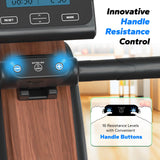 MERACH Rowing Machines for Home, Powerful Electromagnetic Row Machine with 51.2" Extended Rail, 16-Level Handle Resistance Adjustment Rower, 350 LBS Load Capacity, Ergonomic Comfort Seat, Easy Storage MERACH