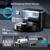 MAMNV Robot Vacuum and Mop, 11500 Pa Suction, 3-in-1 Robotic Vacuum with Smart LiDAR Navigation, 90 Day Self-Emptying,160 Min Runtime,App/Alexa/Voice Control, Ideal for Pet Hair, Carpet & Hard Floor
