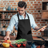 IMERAGO 15 Pcs Adult Aprons Bulk with Pockets Adjustable Bib Chef Apron for Women Men Painting Cooking Crafting (Multicolor, L)