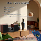 WISCENT Bluetooth Stereo System 40W for Home, CD Player with Wireless Streaming, MP3/USB/Audio in/FM Radio, Powerful Home Audio Sound System