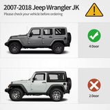 OEDRO Paintable Running Boards Fit for 2007-2018 Jeep Wrangler JK 4 Door