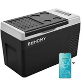 EUHOMY 12 Volt Refrigerator, 26QT(25L) Compressor Electric Cooler APP Control, Car Fridge -4℉~68℉, Portable Refrigerator 12/24V DC 110-240V AC, Portable Freezer for Camping, Travel, Boat