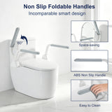 Toilet Safety Rails for Seniors,Space Saving Foldable Toilet Handle, Toilet Support Rails for Seniors and Disabled, Pregnant Women, Grab Bars Toilet Safety Frame