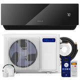 DELLA Umbra Series 12000 BTU Mini Split Work with Alexa 20 SEER2 Cools Up to 550 Sq.Ft Energy Saving Split AC & Pre-Charged 1 Ton Heat Pump Ductless Inverter System