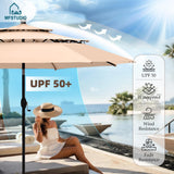 MFSTUDIO 5 Pieces Outdoor Dining Set w/Umbrella for 4