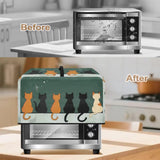 ZIATUBLES Microwave Oven Dust Cover Anti-Dust Countertop Microwave Protector Cover Cartoon Cat Print Heat Resistant Air Fryer Toster Oven Covers, L